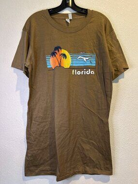 Vintage 80s Single Stitch Florida Souvenir Tourist T-Shirt LARGE Union Underwear